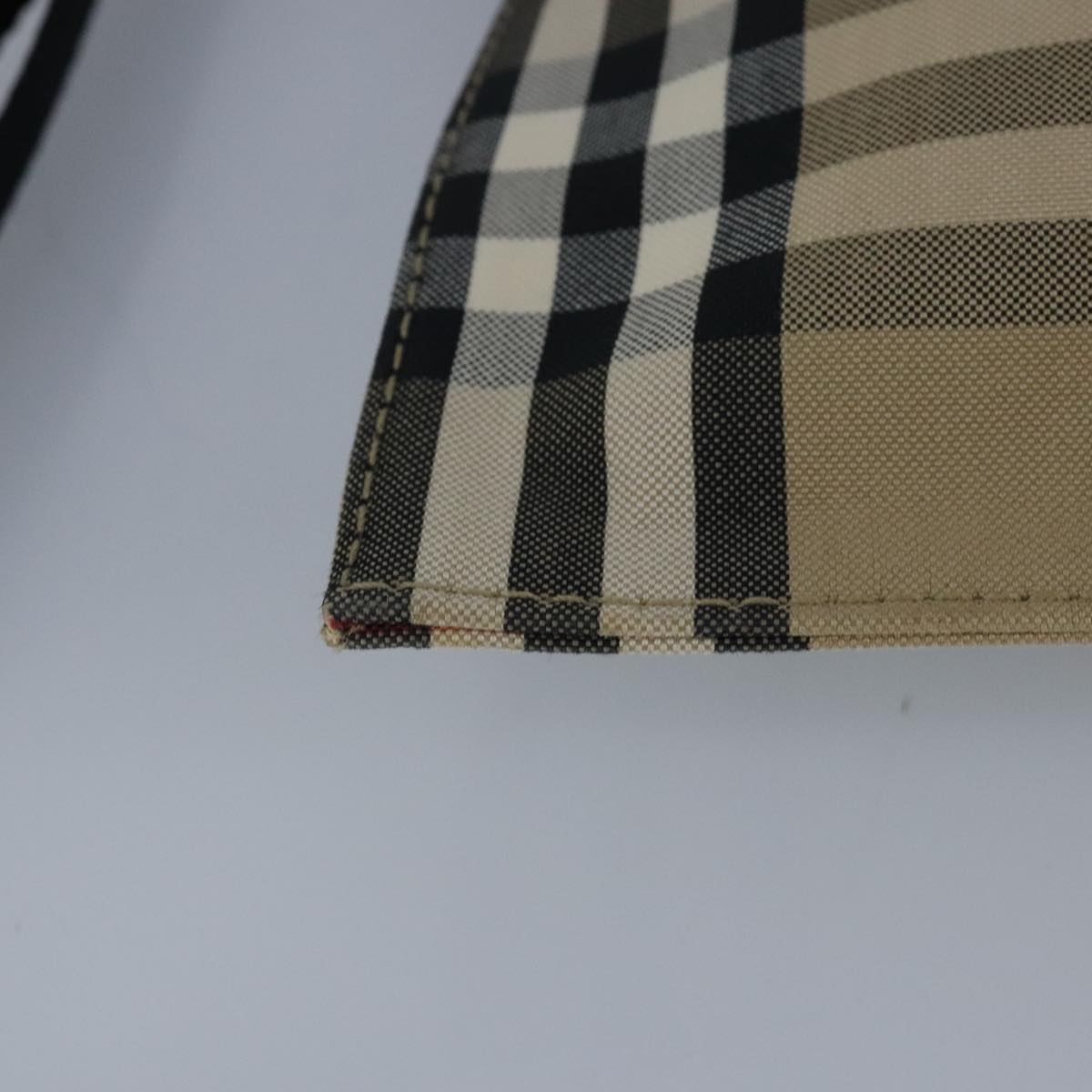 Burberry Nova Check Beige Canvas Clutch Bag (Pre-Owned)