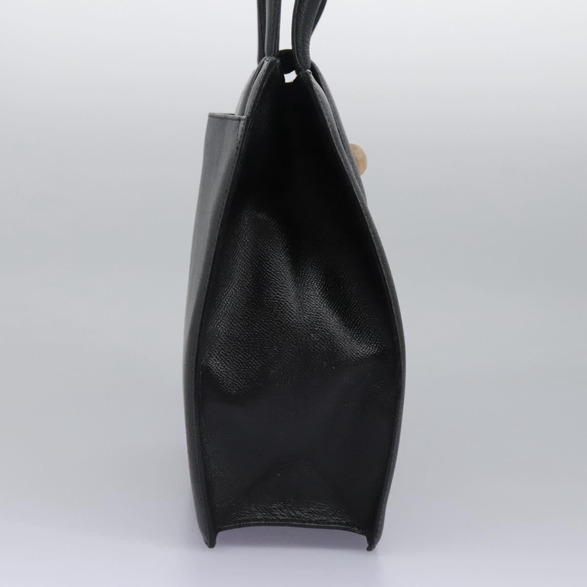 Bulgari Logo Mania Black Leather Handbag (Pre-Owned)