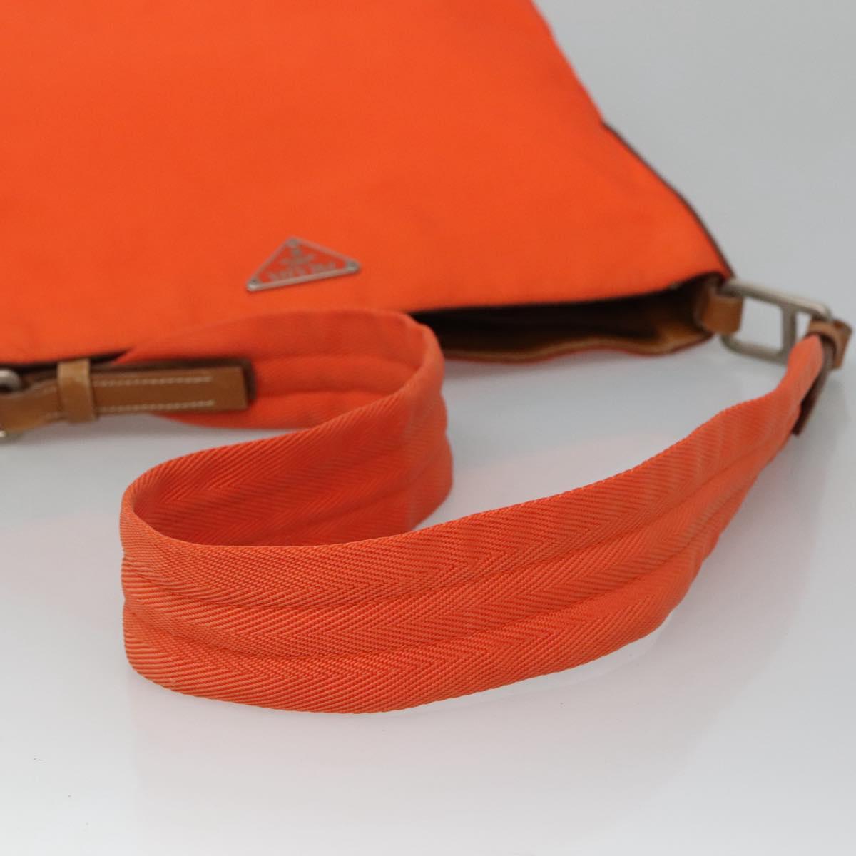 Prada Re-Nylon Orange Synthetic Shoulder Bag (Pre-Owned)