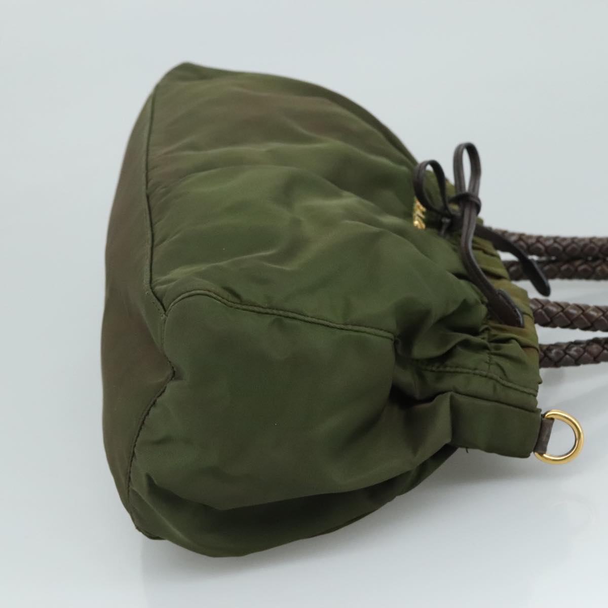 Prada Tessuto Khaki Synthetic Handbag (Pre-Owned)