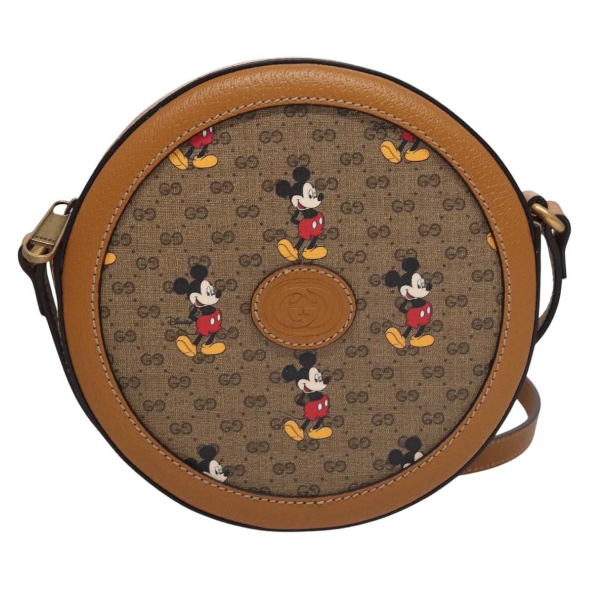Gucci Disney X Gucci Beige Wicker Shoulder Bag (Pre-Owned)