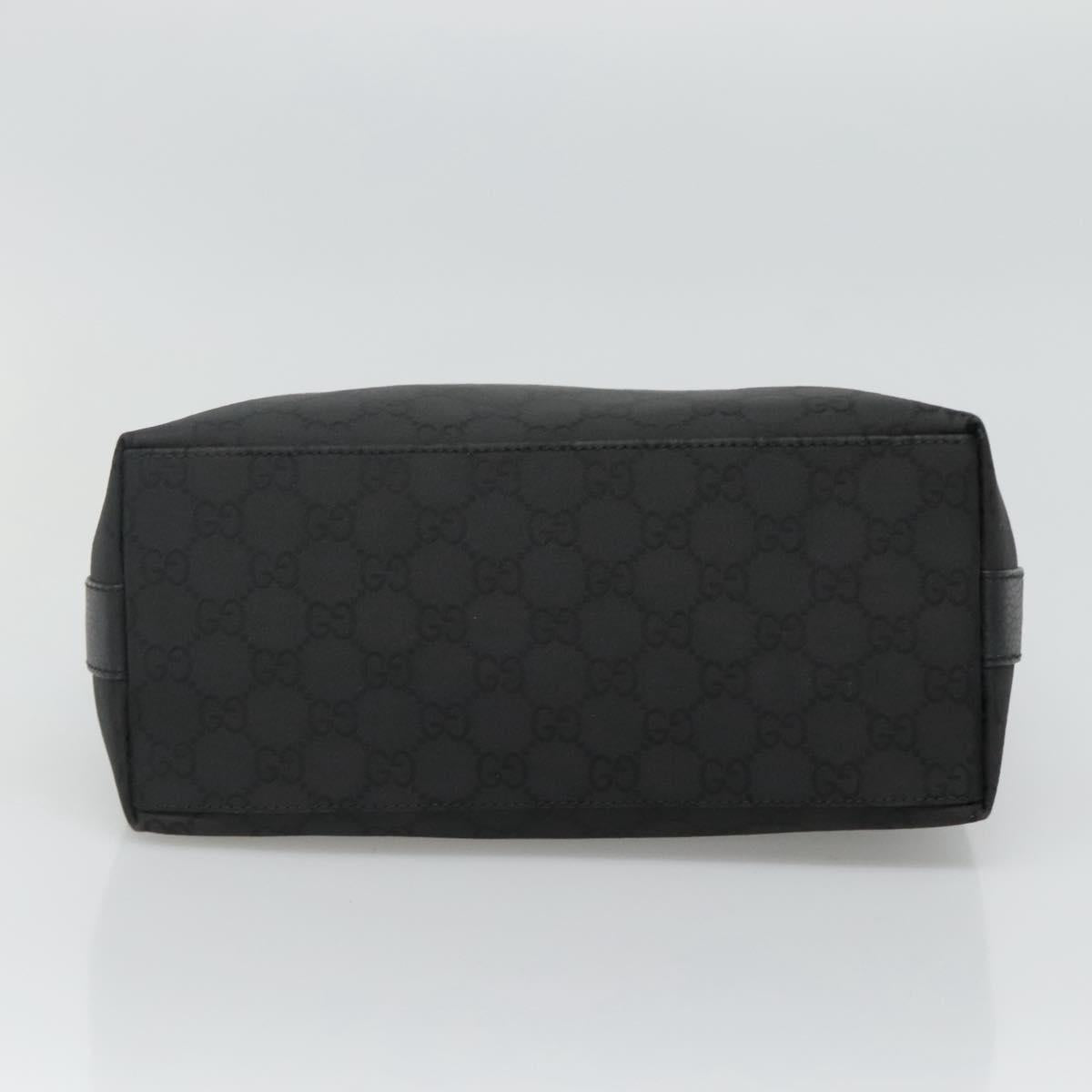 Gucci Jackie Black Canvas Shoulder Bag (Pre-Owned)