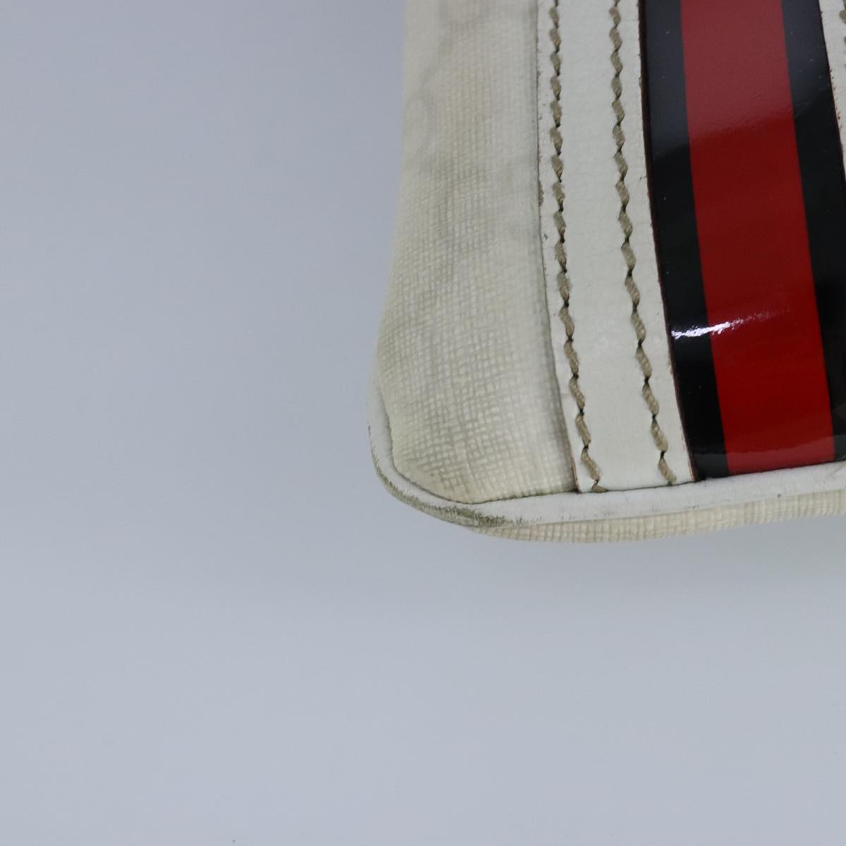 Gucci Ophidia White Canvas Shoulder Bag (Pre-Owned)