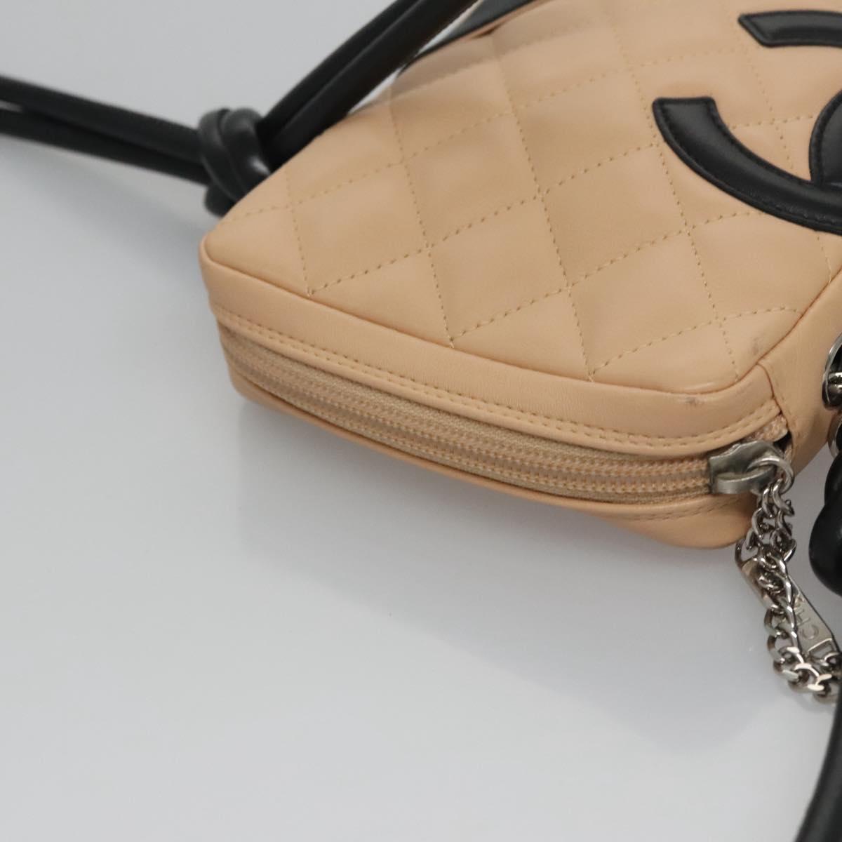 Chanel Cambon Line Beige Leather Shoulder Bag (Pre-Owned)