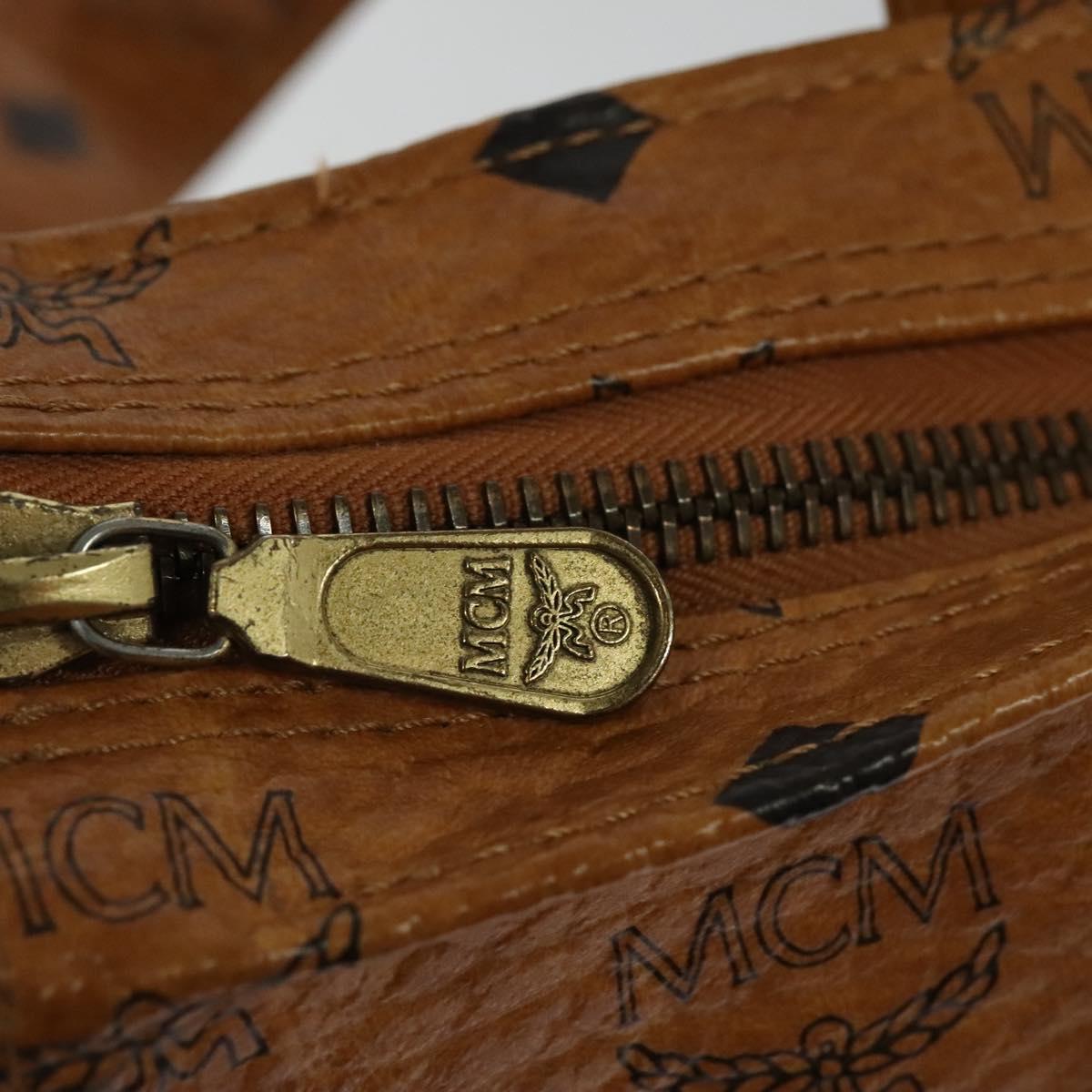 MCM Visetos Brown Leather Tote Bag (Pre-Owned)