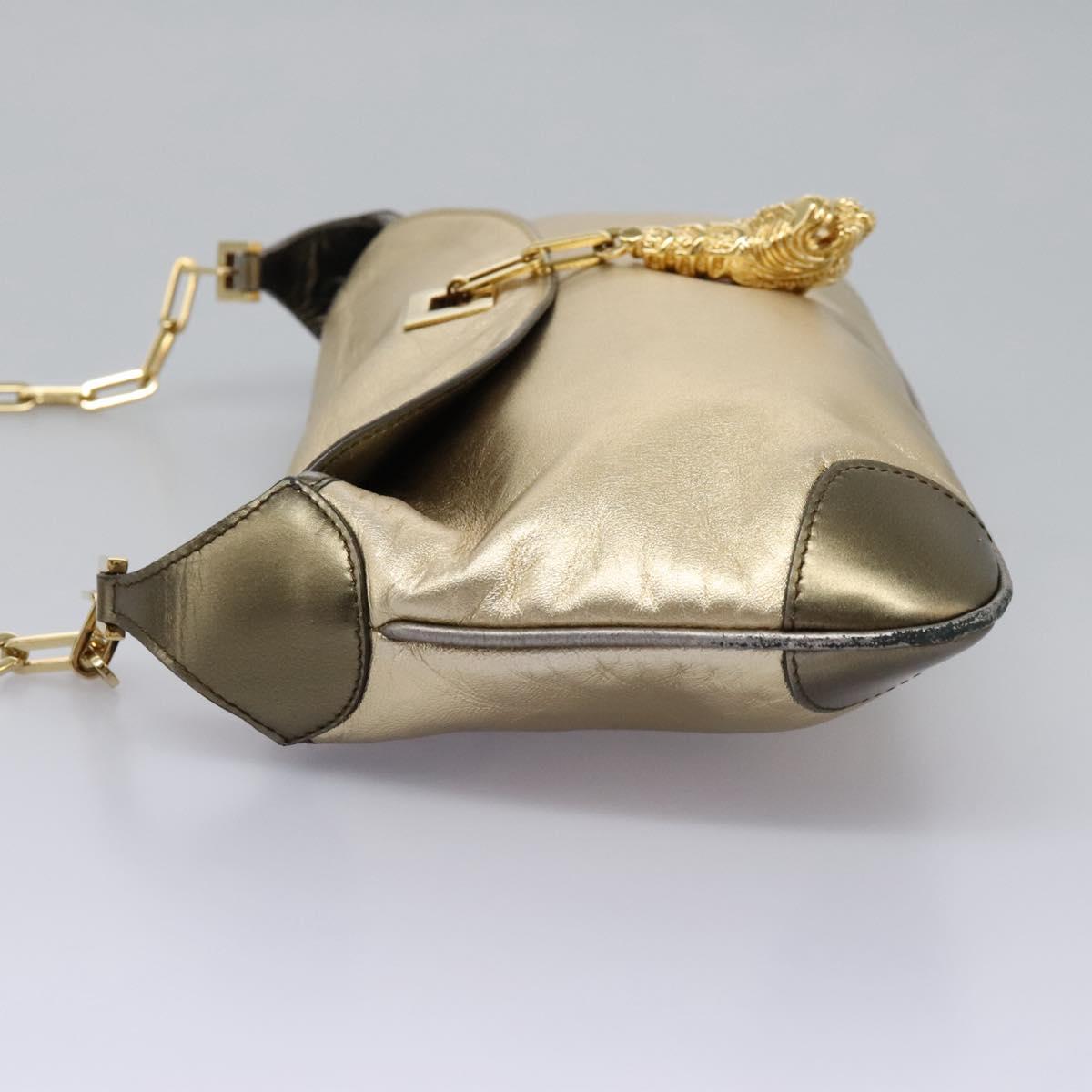 Gucci Jackie Vintage Gold Leather Shoulder Bag (Pre-Owned)