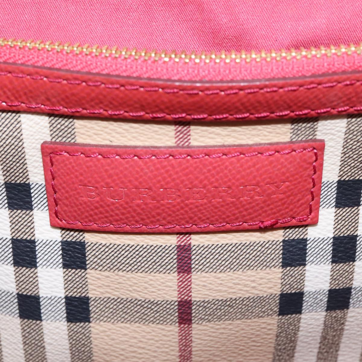 Burberry Haymarket Beige Canvas Tote Bag (Pre-Owned)
