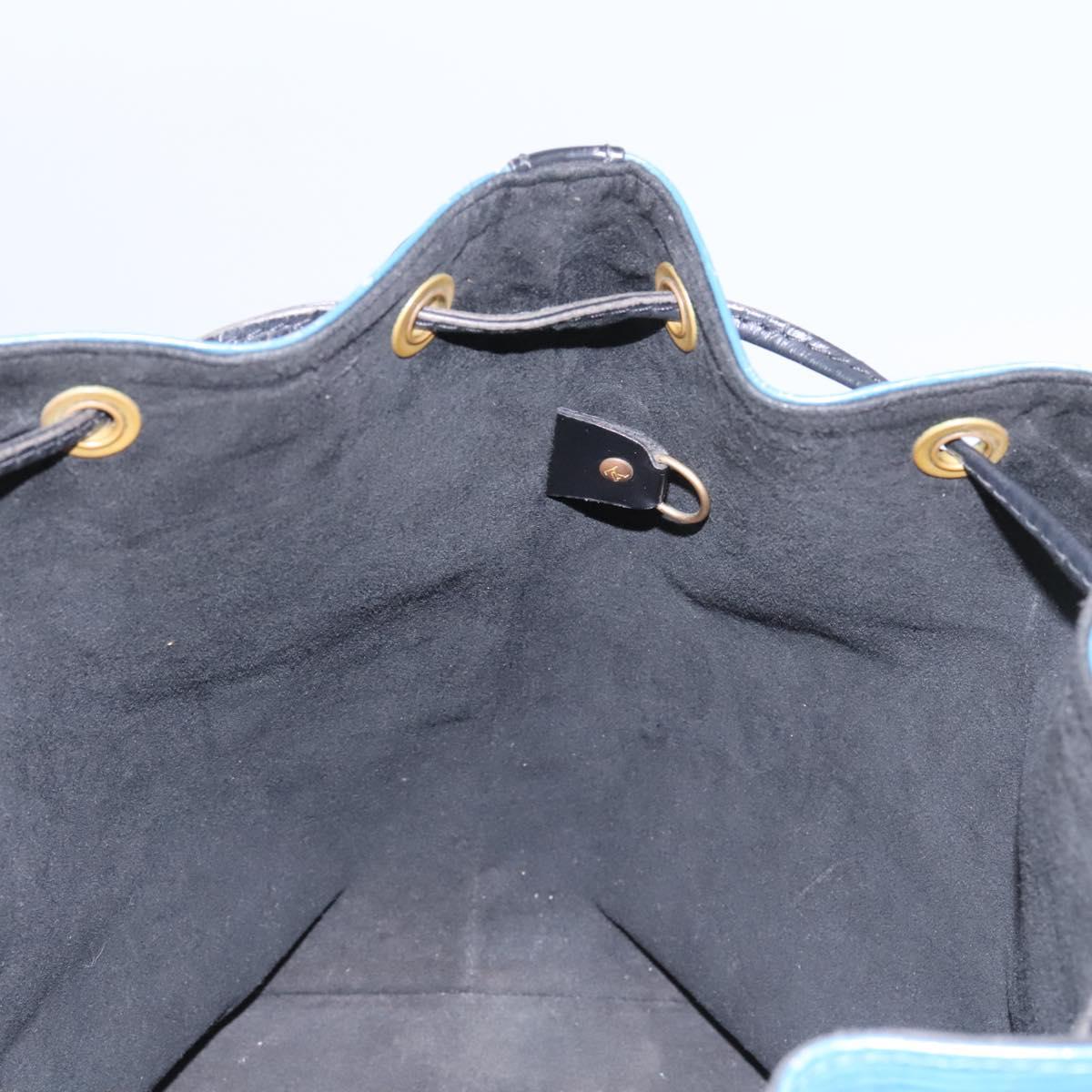 Louis Vuitton Petit Noé Blue Leather Shoulder Bag (Pre-Owned)