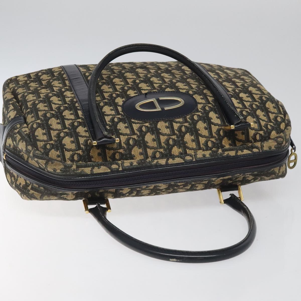 Dior Trotter Navy Canvas Handbag (Pre-Owned)