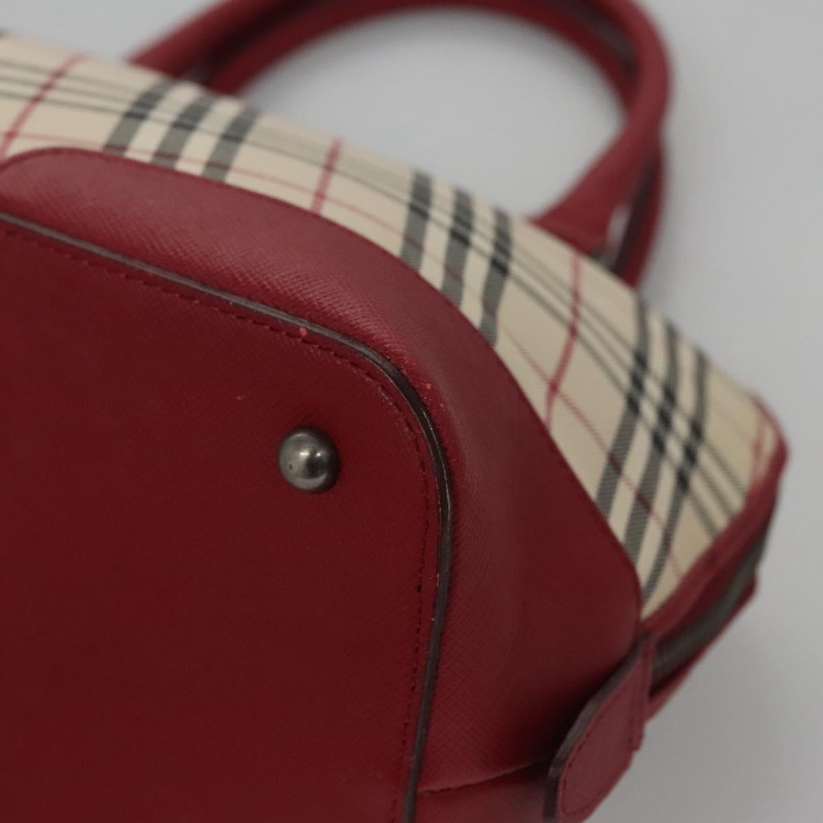 Burberry Nova Check Beige Canvas Handbag (Pre-Owned)