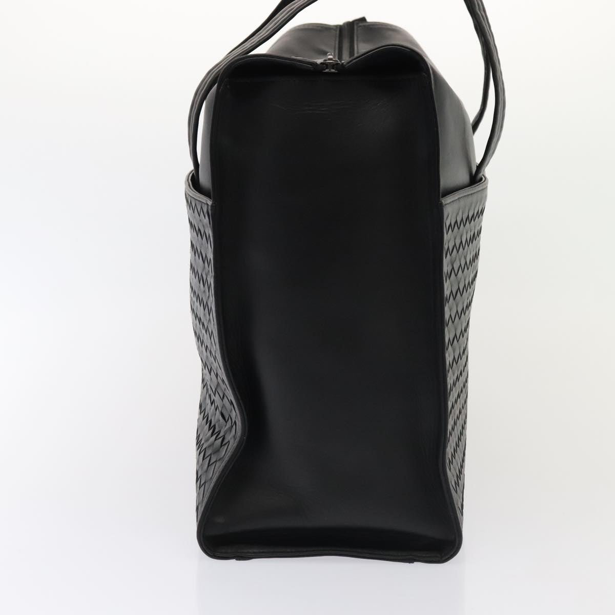 Bottega Veneta Intrecciato Black Leather Tote Bag (Pre-Owned)