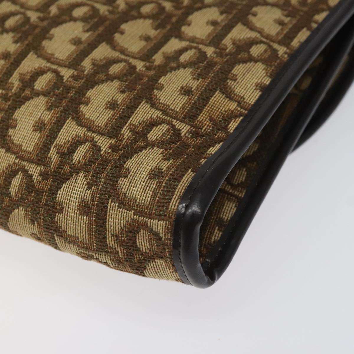 Dior Trotter Brown Canvas Shoulder Bag (Pre-Owned)