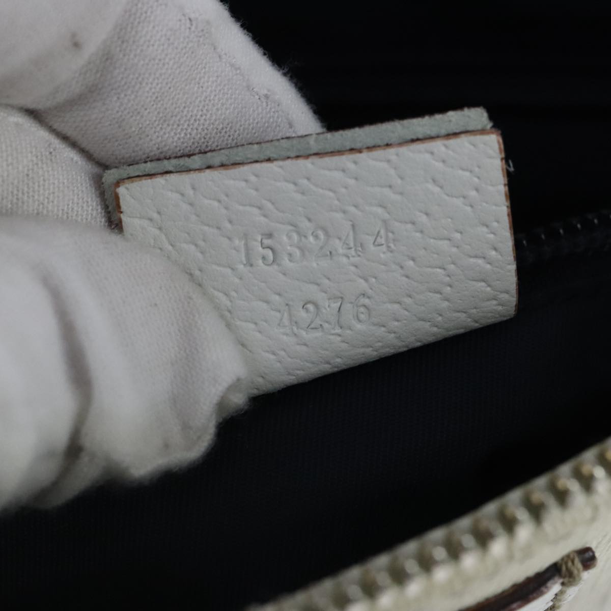 Gucci Ophidia White Canvas Shoulder Bag (Pre-Owned)