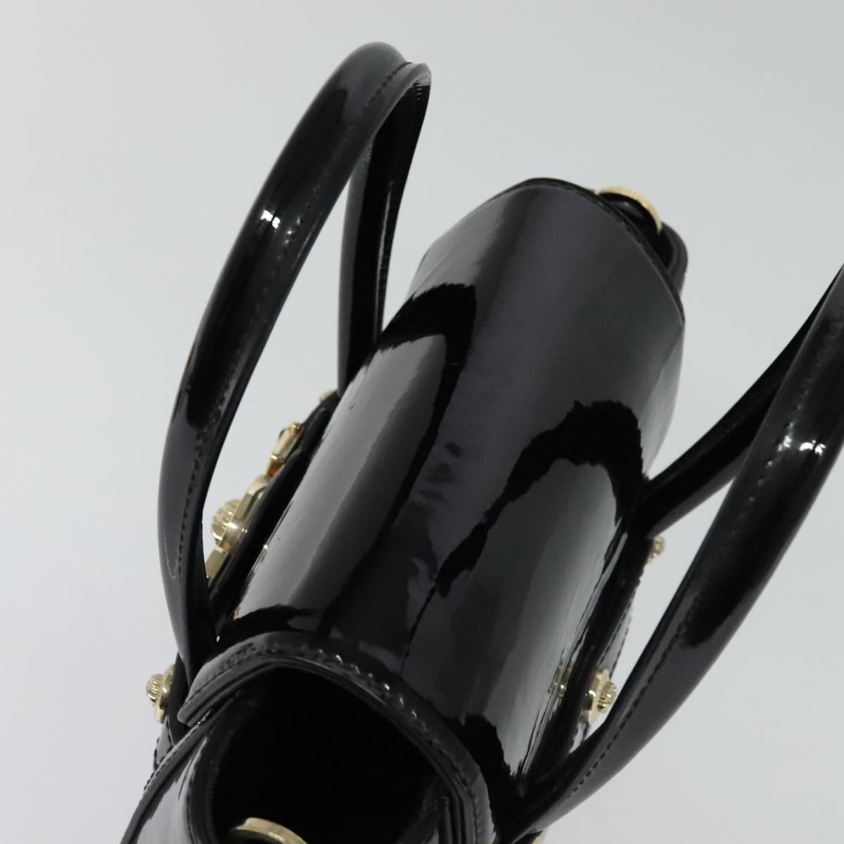 Versace Black Patent Leather Handbag (Pre-Owned)