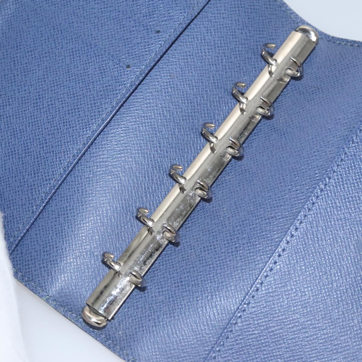 Louis Vuitton Agenda Pm Blue Leather Wallet (Pre-Owned)