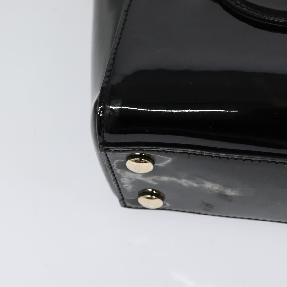 Versace Black Patent Leather Handbag (Pre-Owned)