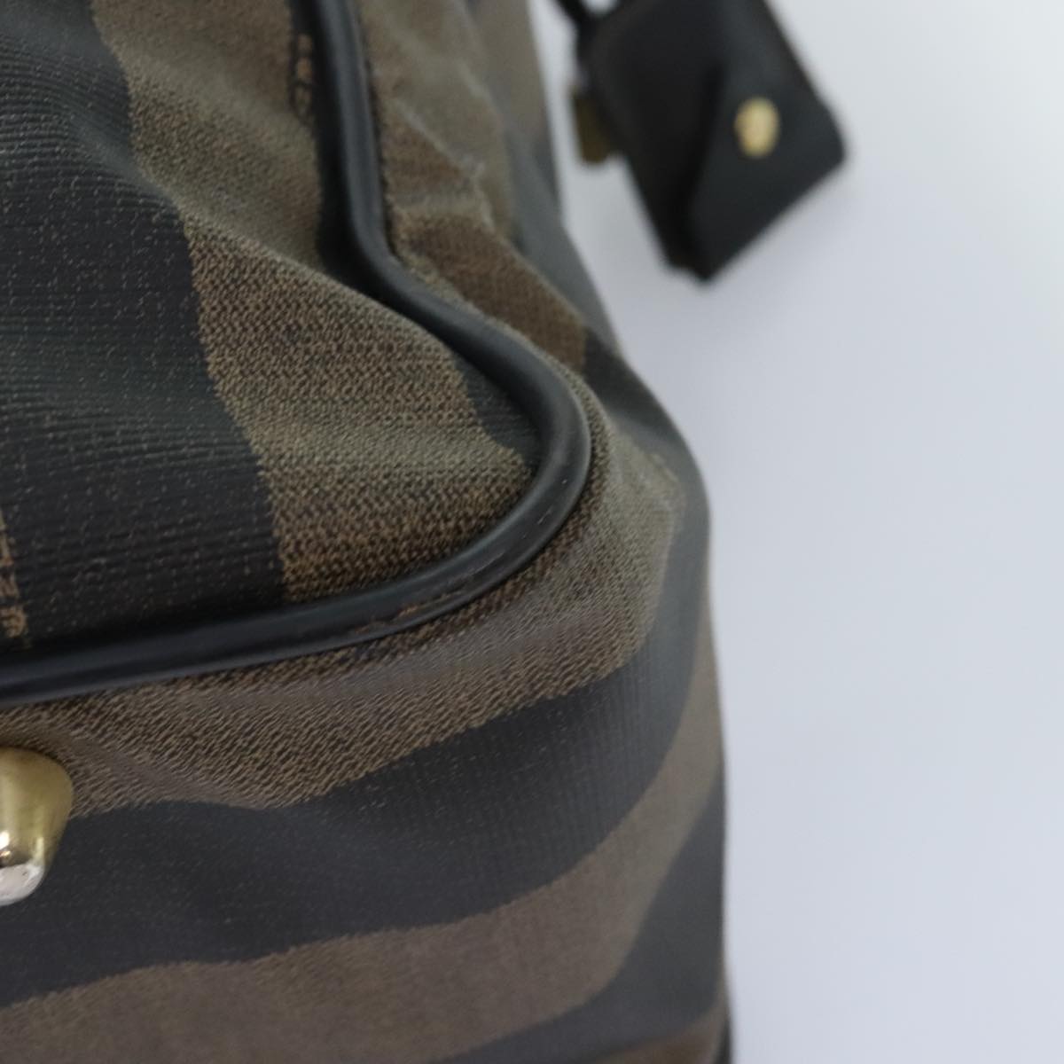 Fendi Pecan Brown Canvas Shoulder Bag (Pre-Owned)