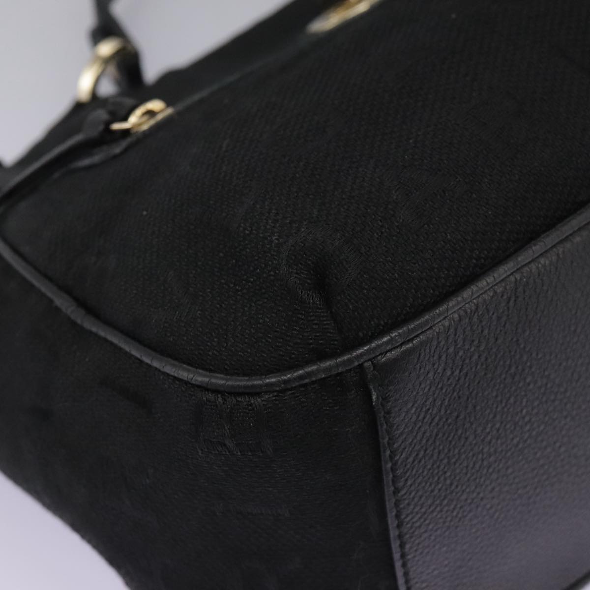 Bulgari Black Canvas Handbag (Pre-Owned)