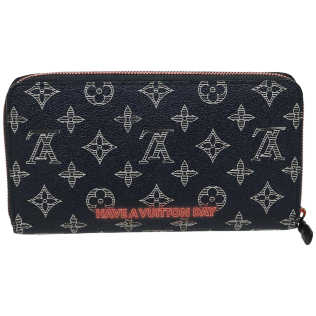 Louis Vuitton Zippy Organizer Black Canvas Wallet (Pre-Owned)