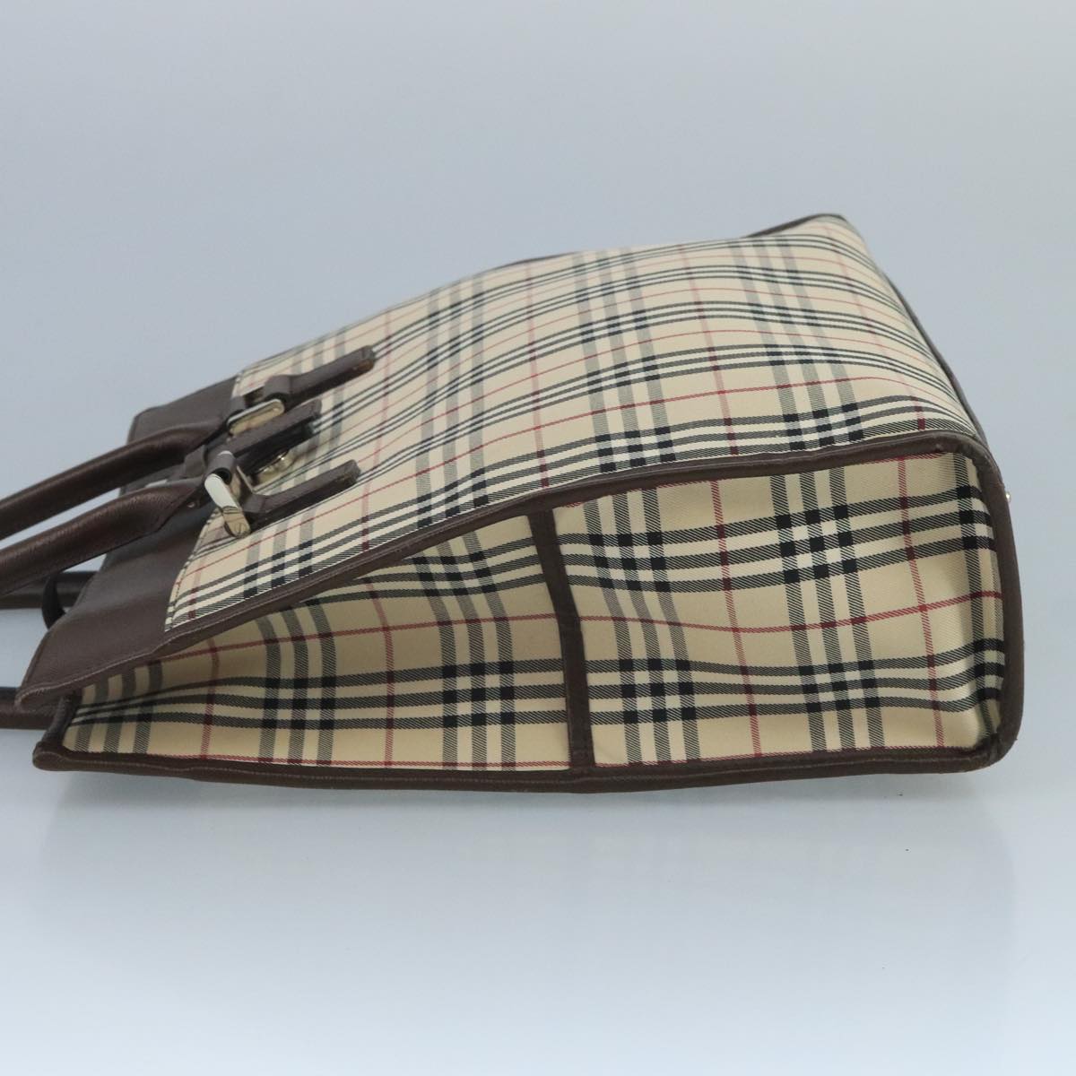 Burberry Nova Check Beige Canvas Tote Bag (Pre-Owned)