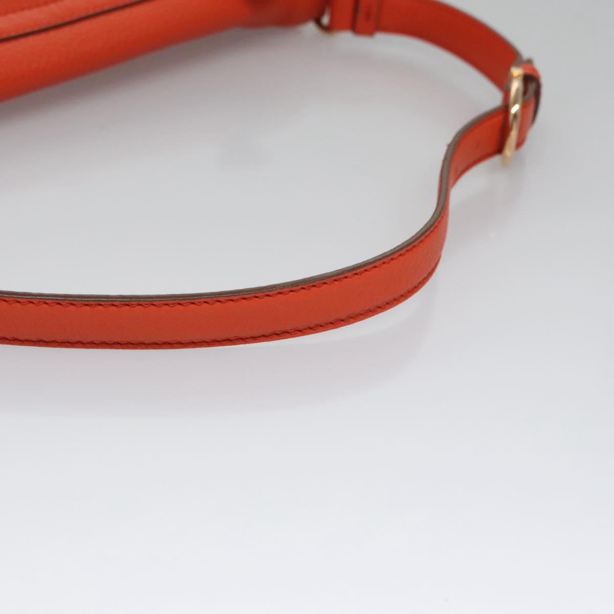 Salvatore Ferragamo Orange Leather Shoulder Bag (Pre-Owned)