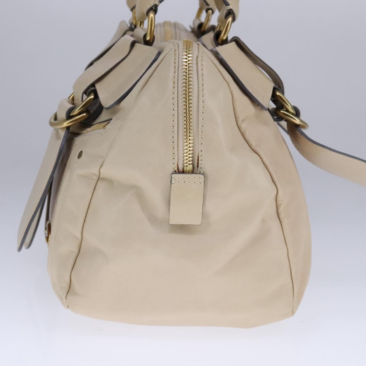 Chloé Bay Beige Leather Handbag (Pre-Owned)