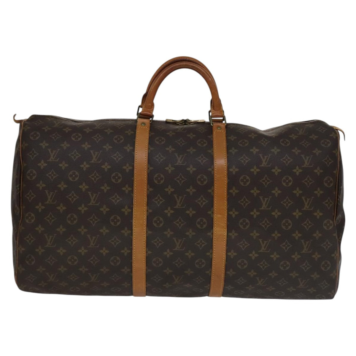 Louis Vuitton Keepall 60 Brown Canvas Travel Bag (Pre-Owned)