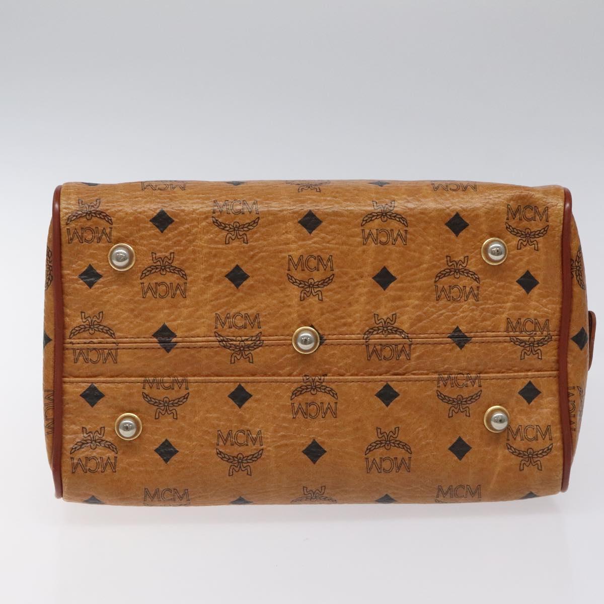 MCM Visetos Brown Canvas Handbag (Pre-Owned)
