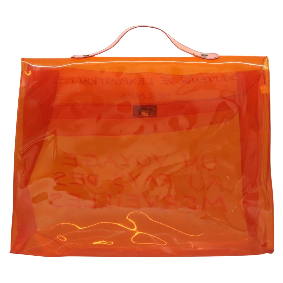 Hermès Orange Vinyl Handbag (Pre-Owned)