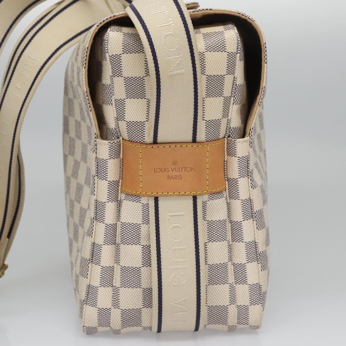 Louis Vuitton Naviglio White Canvas Shoulder Bag (Pre-Owned)