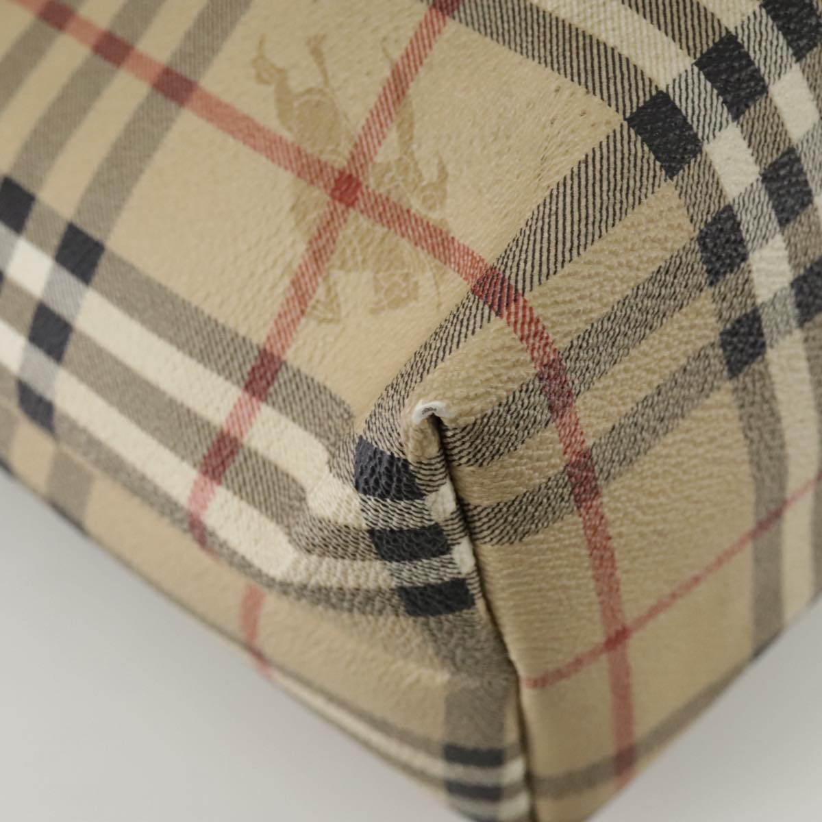 Burberry Nova Check Beige Canvas Tote Bag (Pre-Owned)
