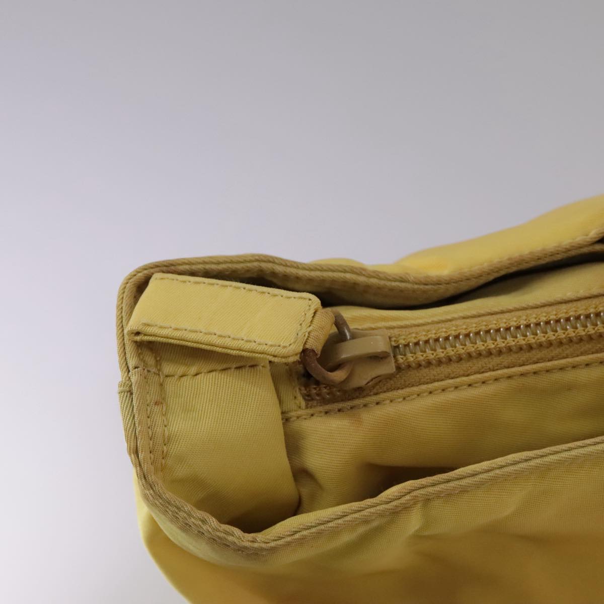 Prada Re-Nylon Yellow Metal Handbag (Pre-Owned)