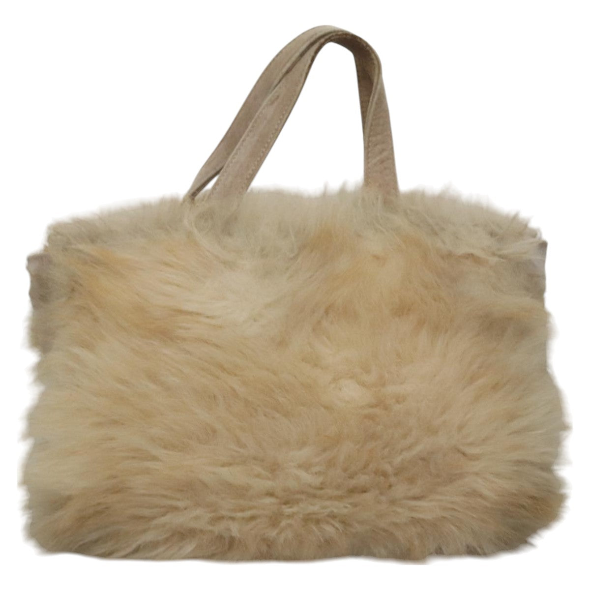 Burberry Blue Label Beige Faux Fur Handbag (Pre-Owned)