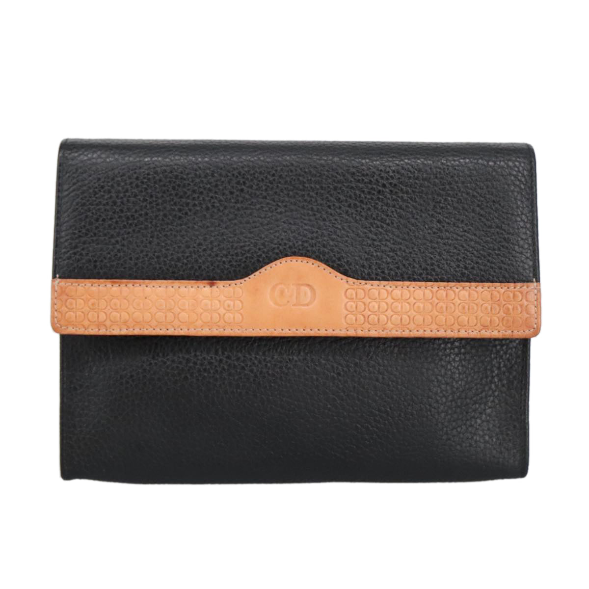 Dior Cd Black Leather Clutch Bag (Pre-Owned)