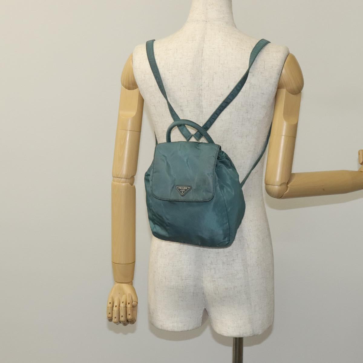 Prada Re-Nylon Blue Synthetic Backpack Bag (Pre-Owned)