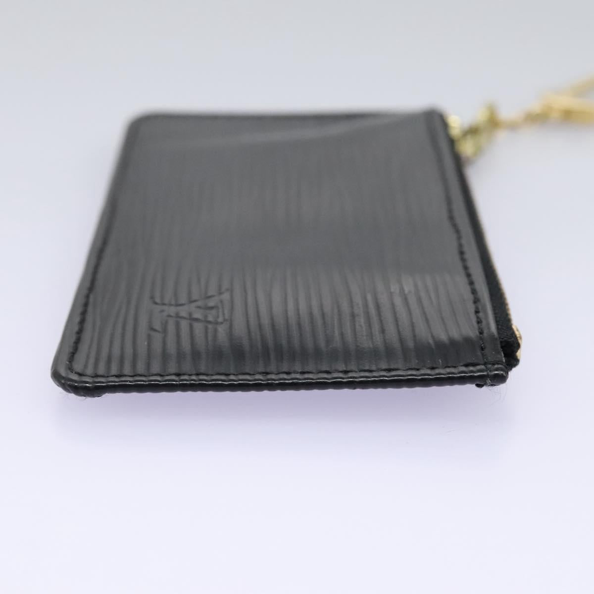 Louis Vuitton Pochette Clés Black Leather Wallet (Pre-Owned)