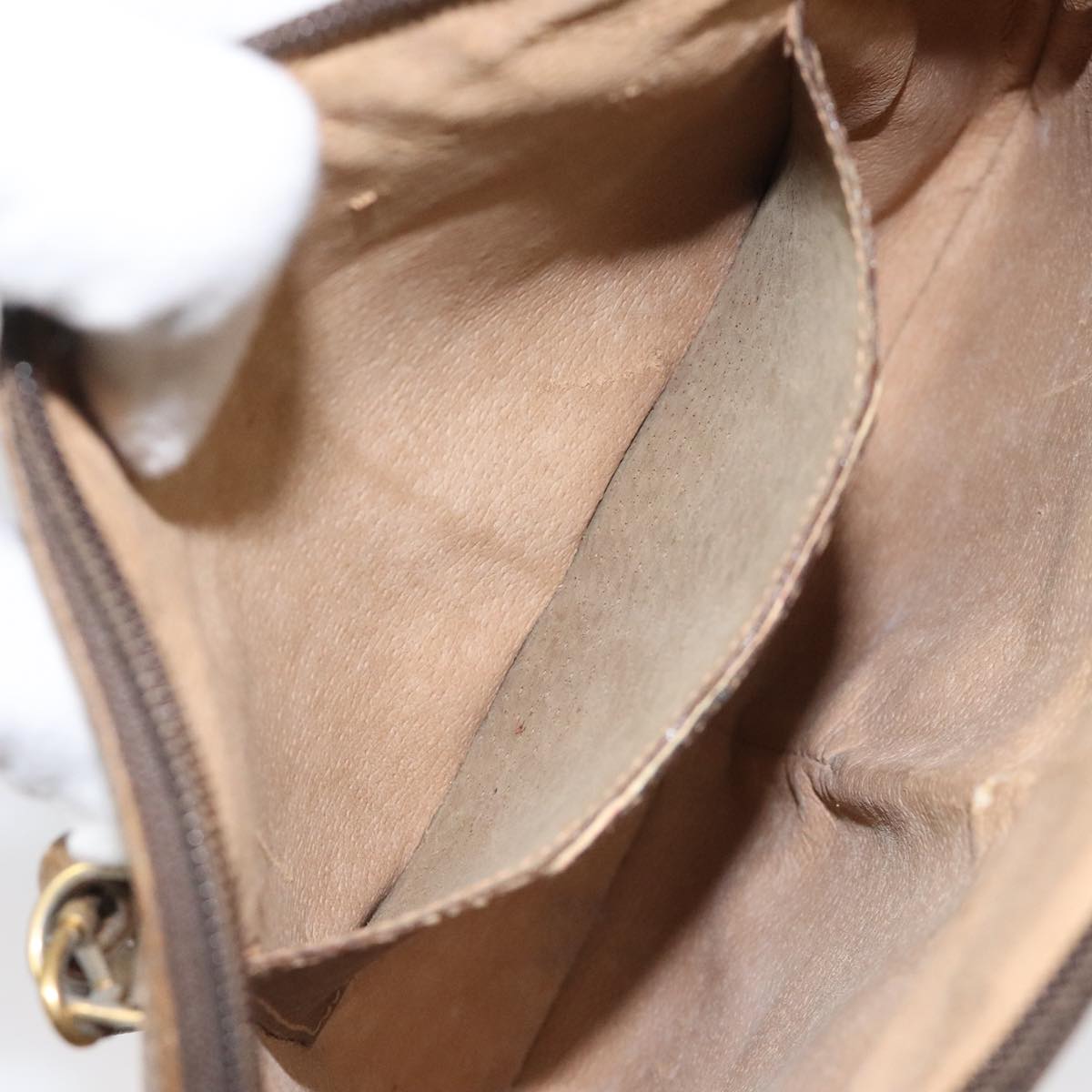 Gucci Ophidia Beige Canvas Shoulder Bag (Pre-Owned)