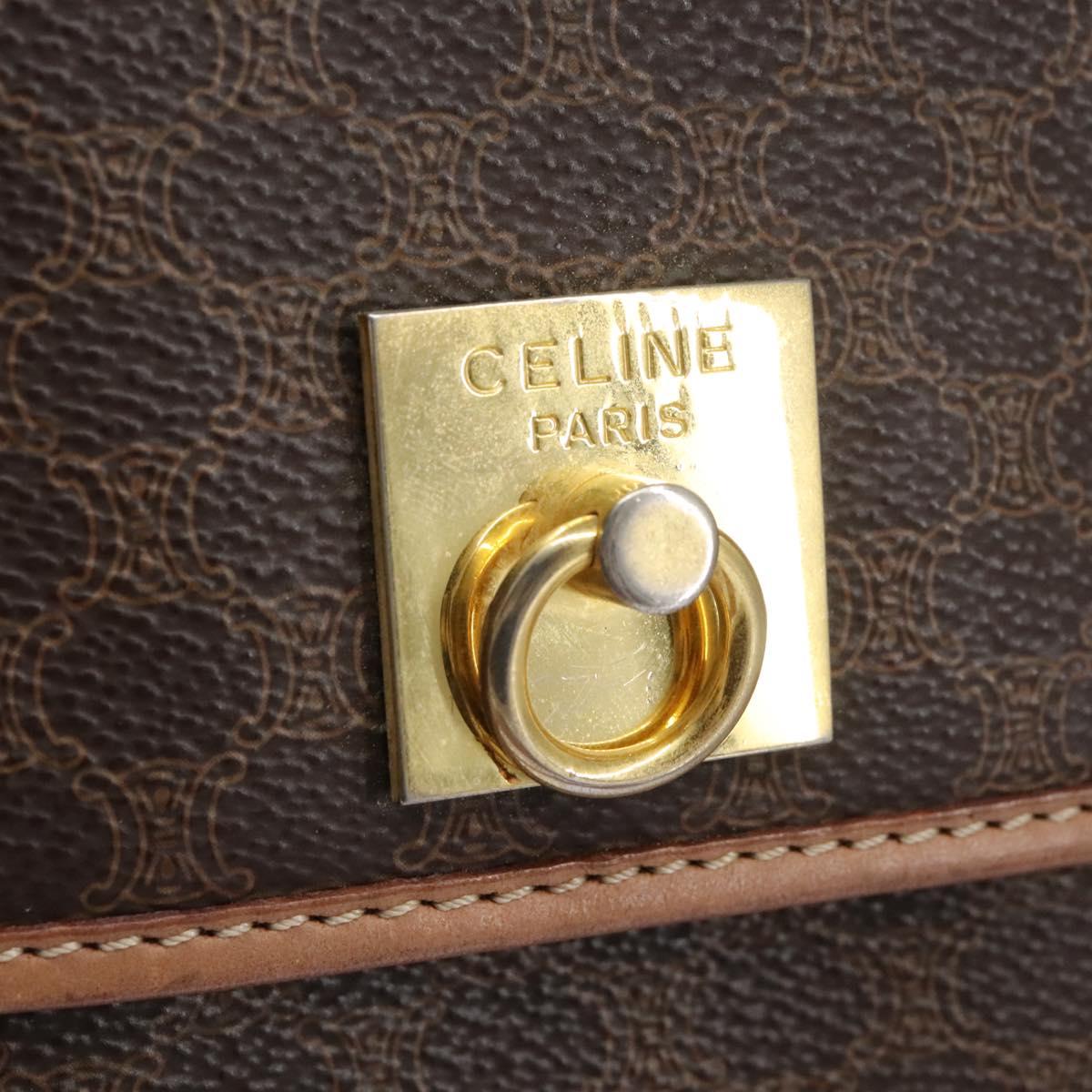 Céline Macadam Brown Canvas Shoulder Bag (Pre-Owned)