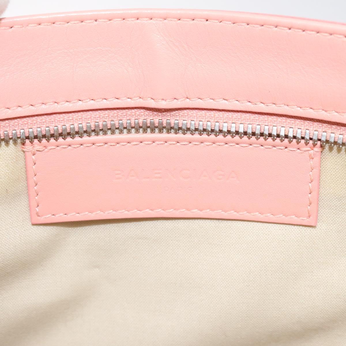 Balenciaga Navy Pouch Pink Canvas Clutch Bag (Pre-Owned)