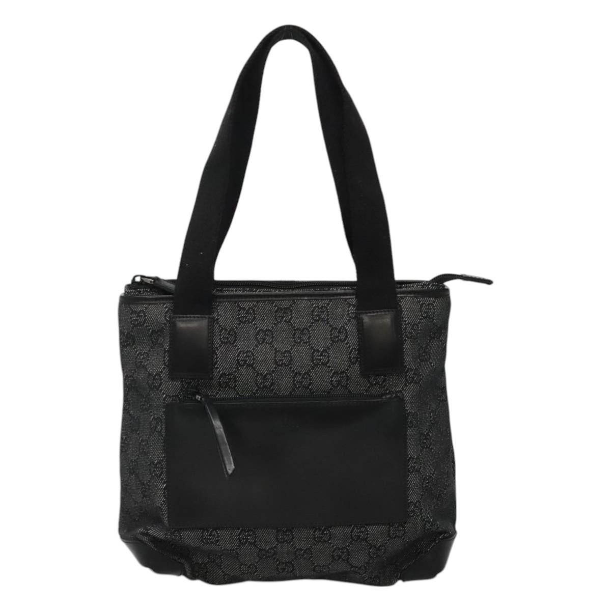 Gucci Gg Canvas Black Canvas Tote Bag (Pre-Owned)