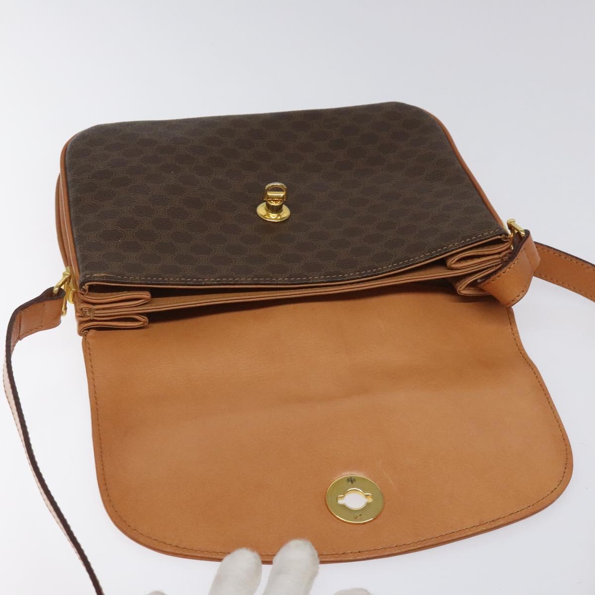 Céline Macadam Brown Canvas Shoulder Bag (Pre-Owned)