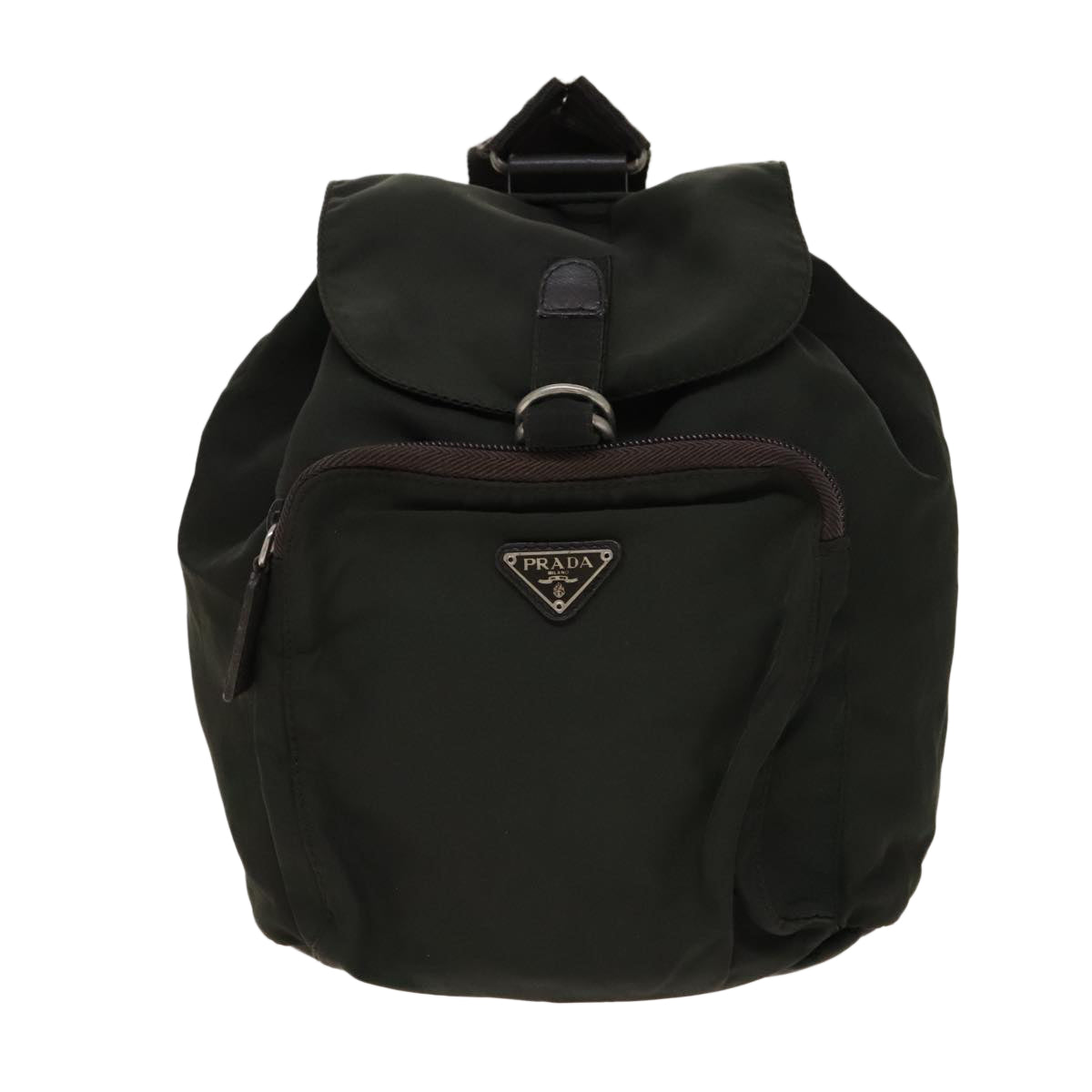 Prada Re-Nylon Khaki Canvas Backpack Bag (Pre-Owned)