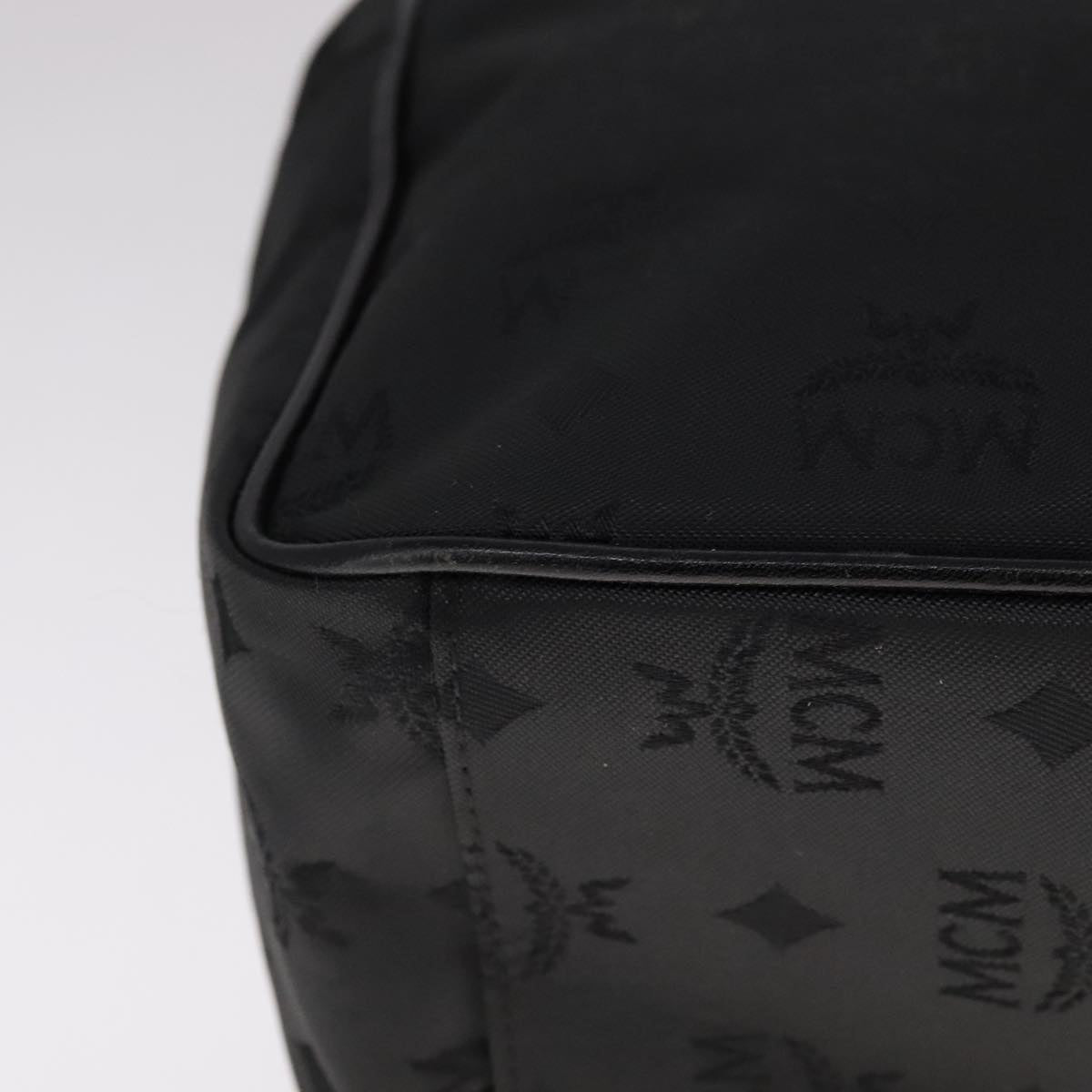 MCM Visetos Black Synthetic Shoulder Bag (Pre-Owned)