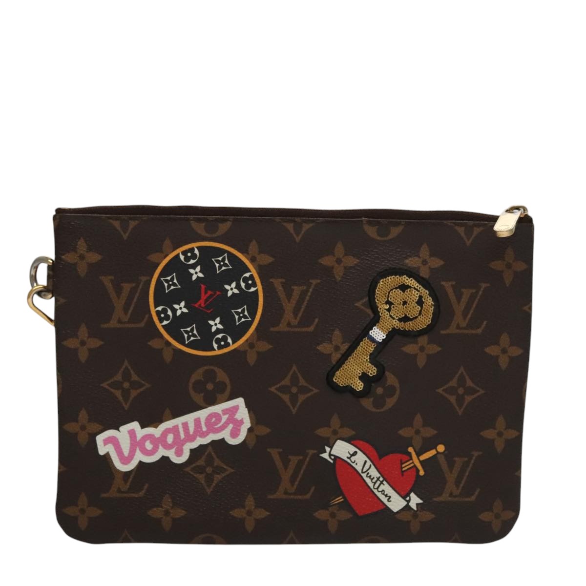 Louis Vuitton City Brown Canvas Clutch Bag (Pre-Owned)