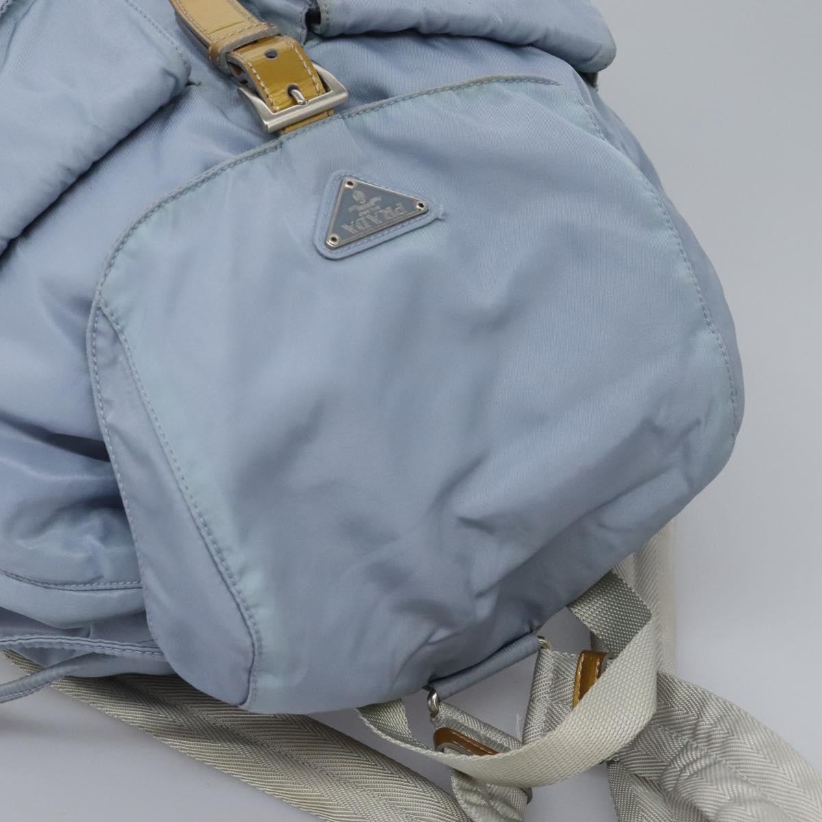 Prada Re-Nylon Blue Synthetic Backpack Bag (Pre-Owned)
