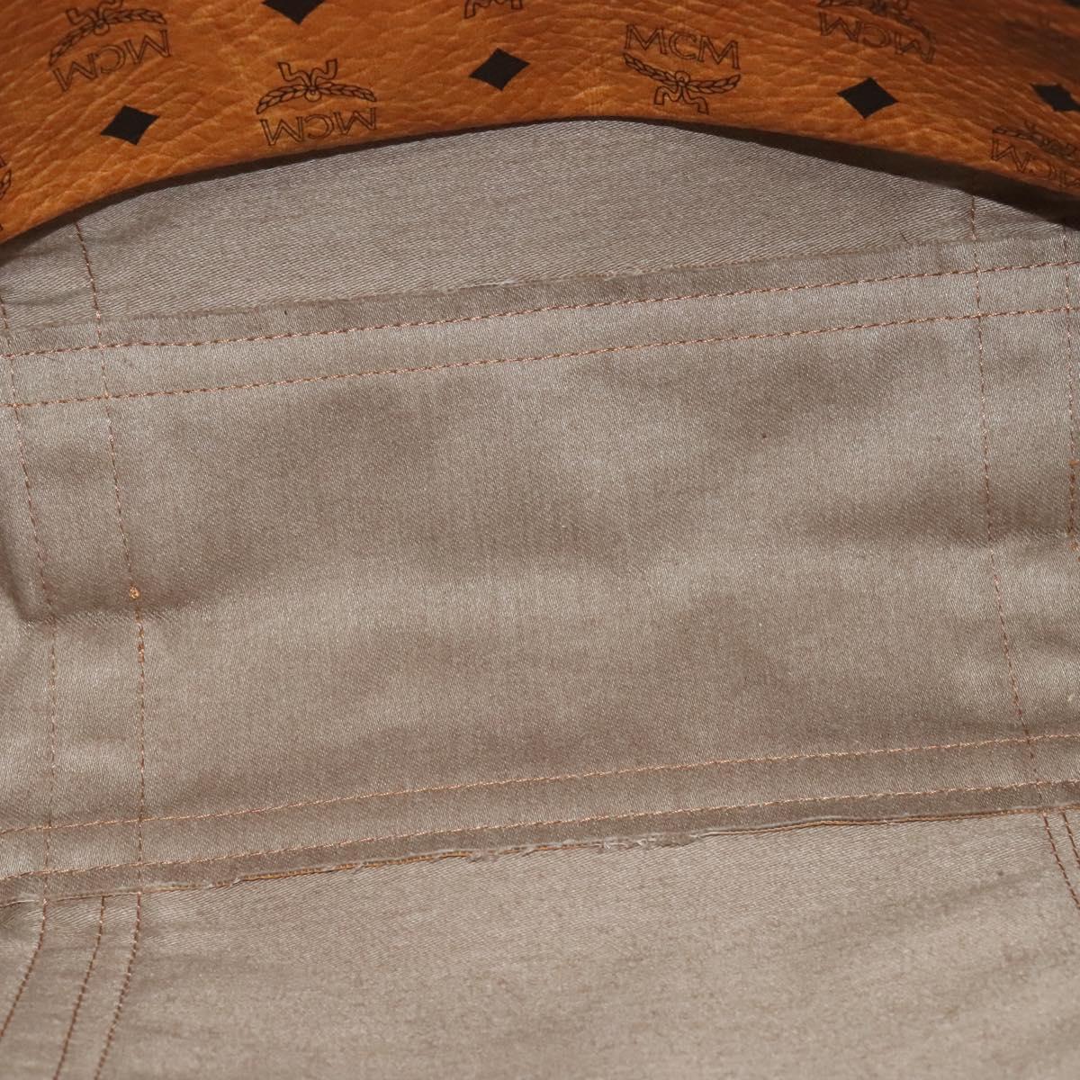 MCM Visetos Brown Leather Tote Bag (Pre-Owned)