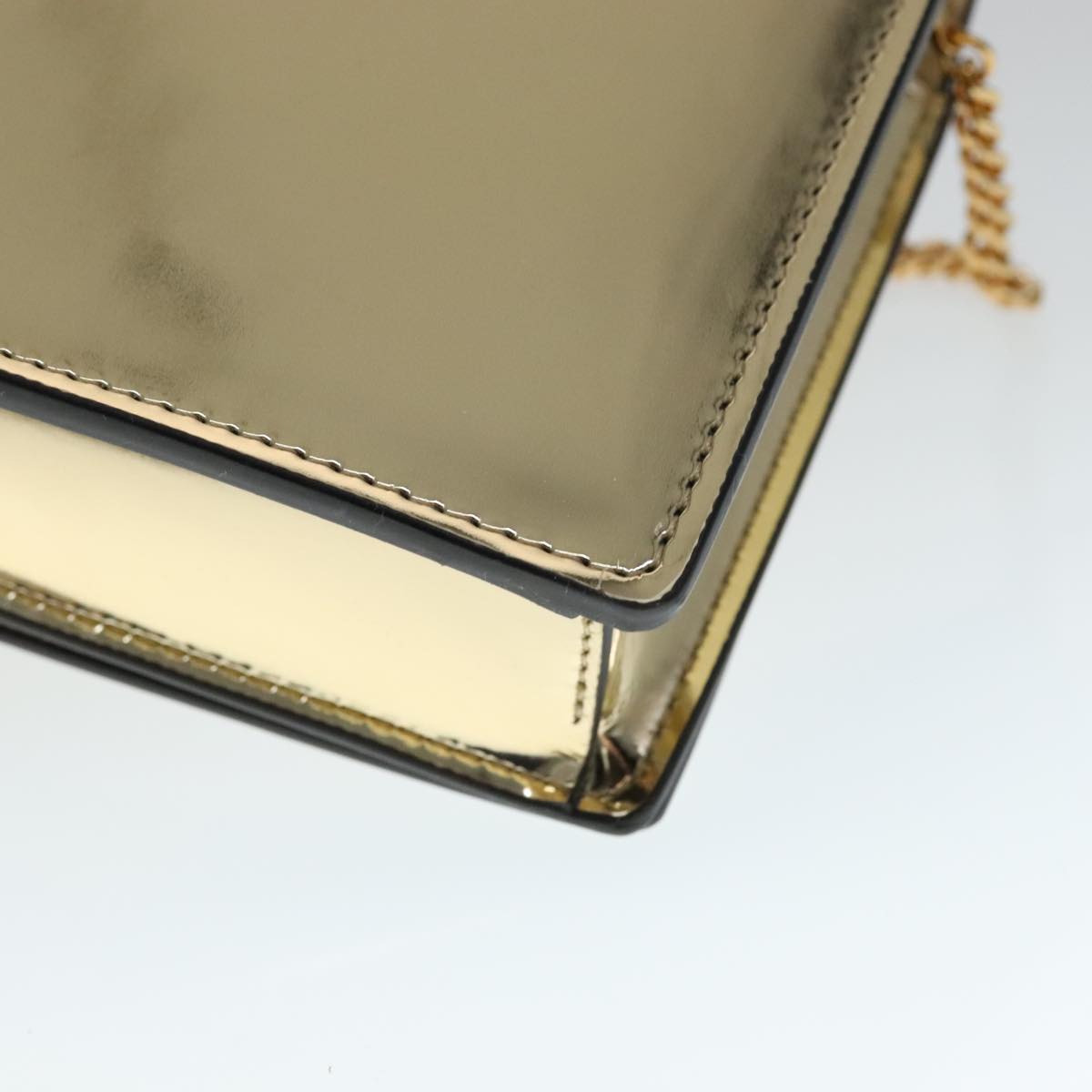 Versace Medusa Gold Patent Leather Shoulder Bag (Pre-Owned)