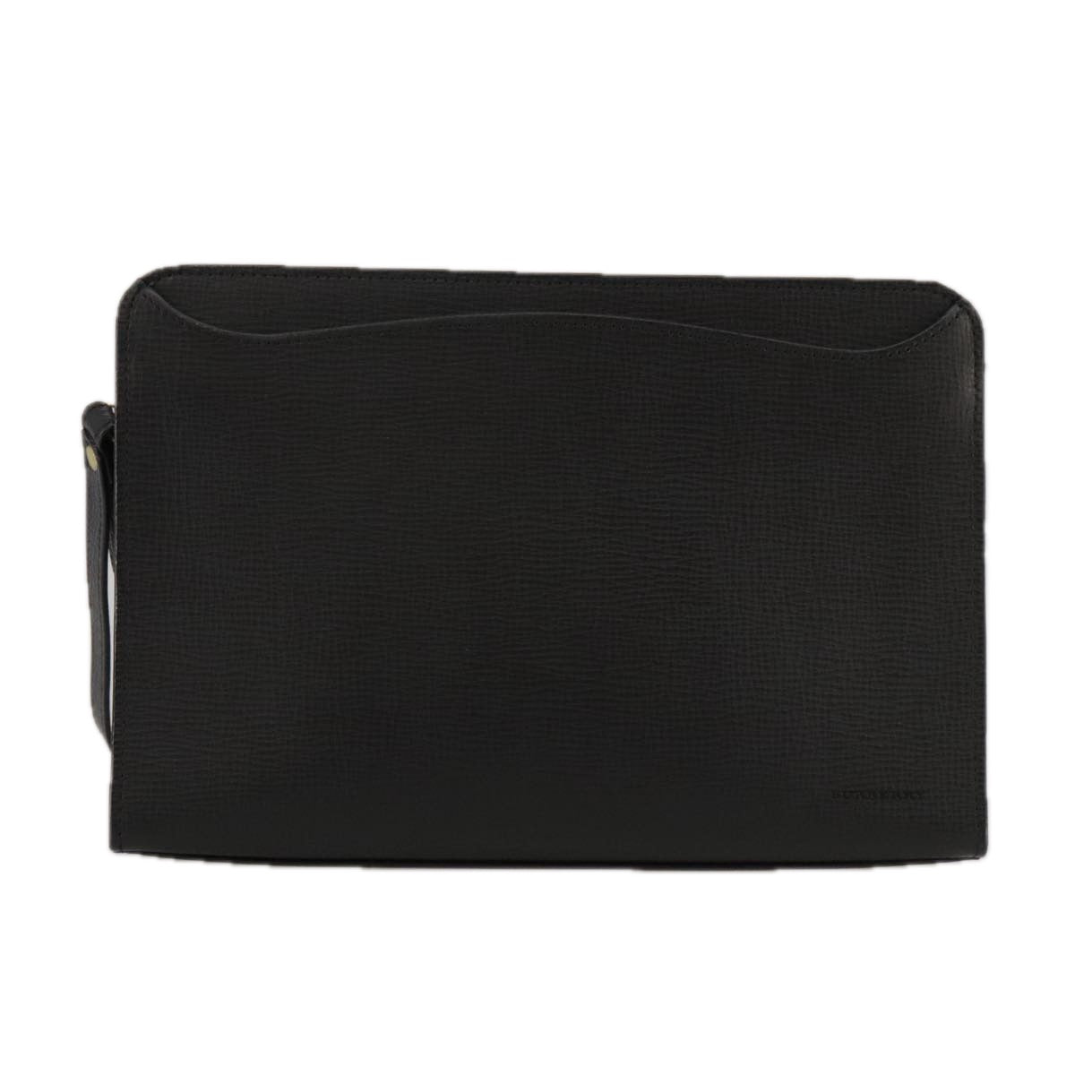 Burberry Black Leather Clutch Bag (Pre-Owned)