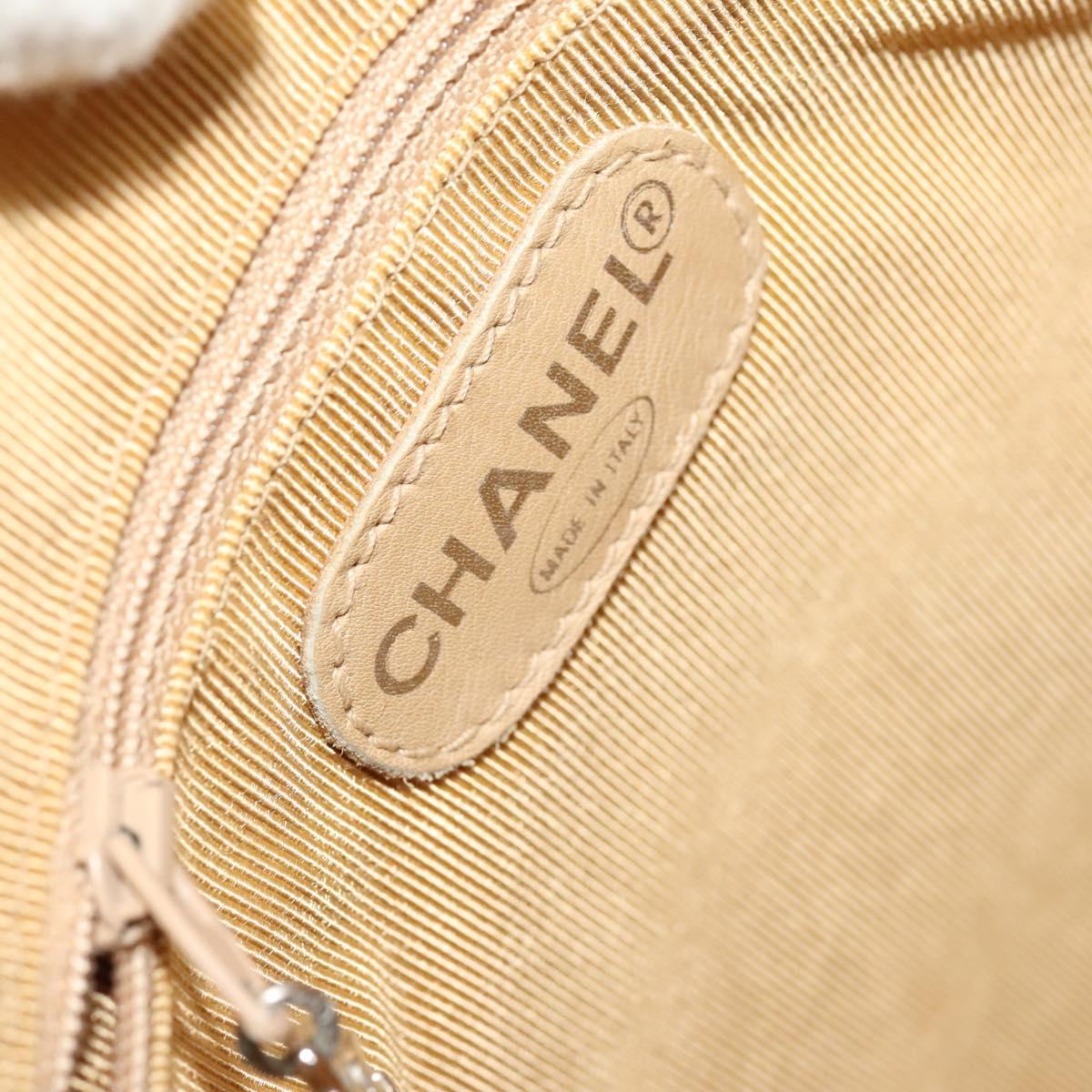 Chanel Cc Beige Leather Backpack Bag (Pre-Owned)
