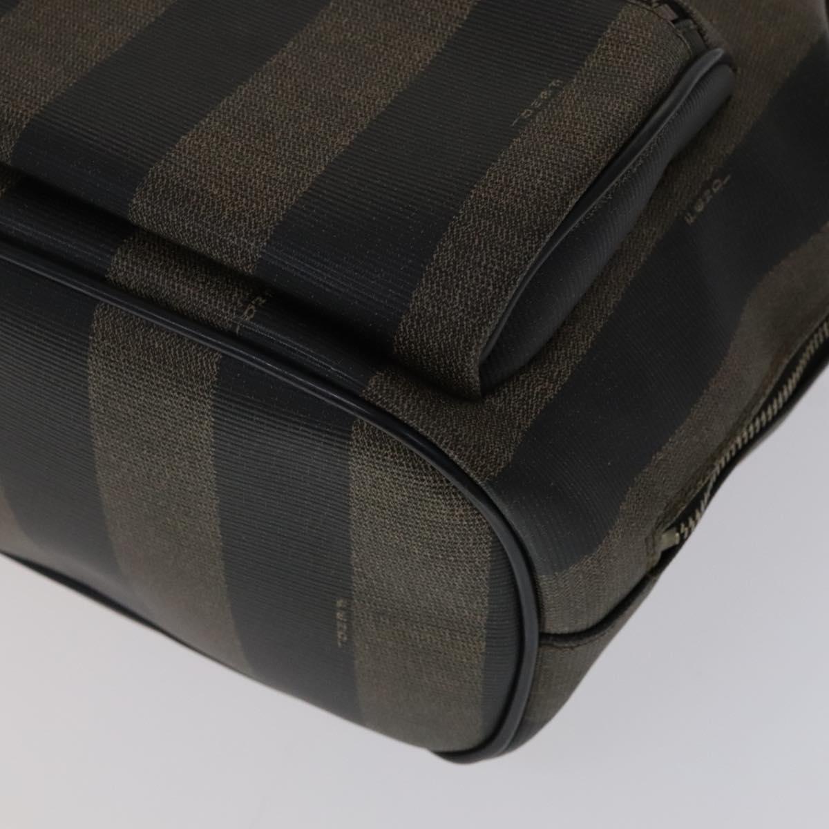 Fendi Pequin Brown Canvas Backpack Bag (Pre-Owned)
